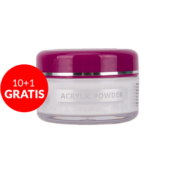 10 + 1 gratis Acrylpulver für die Nägel von Allepaznokcie „Extreme White Acrylic Powder“ 15 g Nr. 2