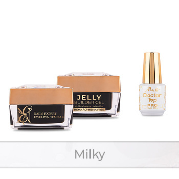 Molly Nails PRO MATCH SYSTEM 2+1 Milky 2 Aufbau-Gele + Doctor Top 15 g
