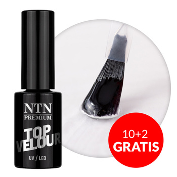 10 + 2 gratis: Mattes Velour-Topcoat, No-Wipe, NTN Premium, HEMA/Di-HEMA-frei, Clear, 5 g