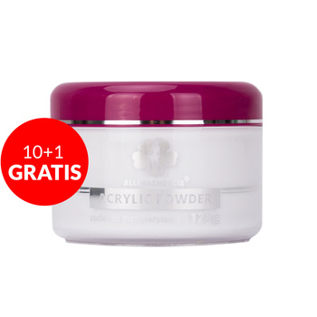 10 + 1 gratis Acrylpulver für Nägel von Allepaznokcie „Extreme White Acrylic Powder“ 120 g Nr. 2