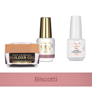 Molly Nails PRO MATCH SYSTEM 2+1 Biscotti 2 Aufbau-Gele + Doctor Top 15 g