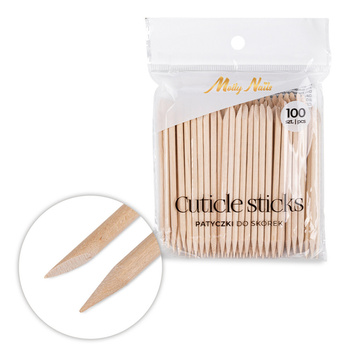 Molly Nails-Stäbchen aus Orangenholz, 100 Stück, Länge 9,5 cm