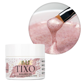 AlleLac Tixo Builder Gel SparkleSecco 45 g – aufbaubares Gel mit Thixotropie