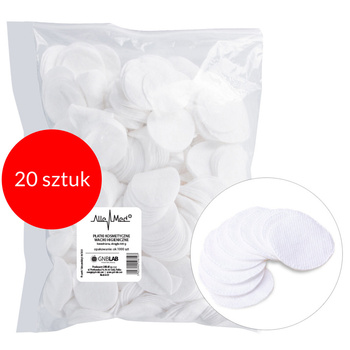 20 Stück Kosmetikpads, runde Baumwoll-Wattepads, 500 g (ca. 1000 Stück)