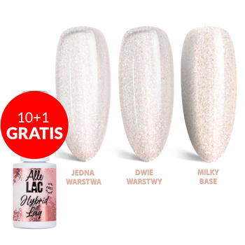 10 + 1 gratis LED/UV-Gel-Nagellack Nudes N18 Light Glitter AlleLac HEMA/Di-HEMA-frei 6 g