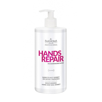 Farmona Hands Repair Feuchtigkeitssorbet für Hände und Nägel – Pfirsichduft 500 ml