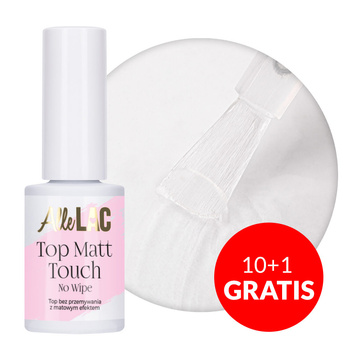 10 + 1 gratis: No-Wipe-Topcoat mit mattem Effekt „Top Matt Touch“ von Allelac, 7 g