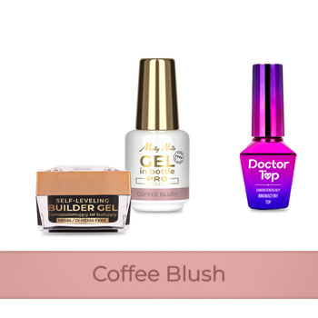Molly Nails PRO MATCH SYSTEM 2+1 Coffee Blush 2 Aufbau-Gele + Doctor Top 10 g