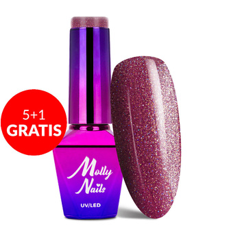 5+1 gratis: Molly Nails Hybridlack „Wedding Dream &amp; Champagne Choya“, 8 g, Nr. 384