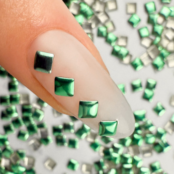 ShinePins – glatte Nieten, Glitzersteine, Nagelverzierungen, quadratisch, groß, NTN Premium Nr. 10, 5 g