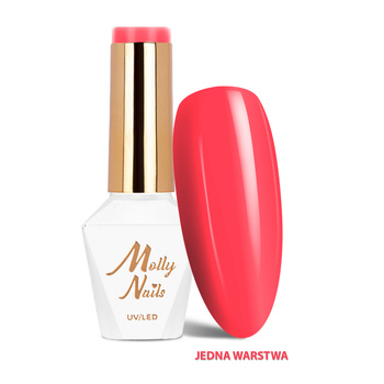 LED/UV-Gel-Nagellack Vivid Vibes Nr. 286 Hot Coral von Molly Nails, HEMA/Di-HEMA-frei, 8 g