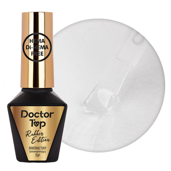 Rubber Doctor Top Molly Nails – selbstreparierender, wischfreier Topcoat aus Kautschuk, HEMA/Di-HEMA-frei, klar, 10 g
