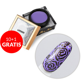 10+1 gratis Creative Flow Color Gel – kreatives NailArt-Gel für den Effekt von verlaufenden, weichen Mustern Molly Nails Lavender HEMA/Di-HEMA-frei 5 g