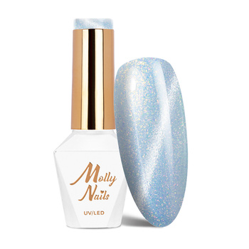 LED/UV-Gel-Nagellack „Blues Cat Eye Pastel“ Nr. 184 von Molly Nails, HEMA/Di-HEMA-frei, 8 g