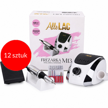 12 Stück AlleLac 68-W-Nagelfräse für Maniküre und Pediküre, weiß, M13, 35.000 Umdrehungen