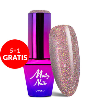 5+1 gratis Molly Nails Shocking Shine Sinner Hybridlack 8 g Nr. 687