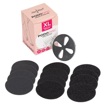 Pedicure-Scheibe „Pododisk“ – Set bestehend aus Schaft, Scheibe und austauschbaren XL-Scheiben (35 mm)