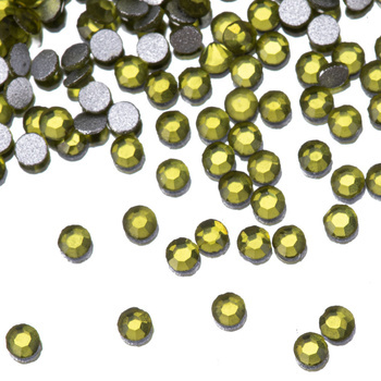 Glas-Strasssteine für Nägel SS3 Olivine, ca. 50 Stück