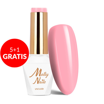 5+1 gratis Molly Nails Delicate Woman Girly HEMA/Di-HEMA-freier Hybridlack 8 g Nr. 66