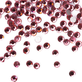 Glas-Nagelstrasssteine SS3 Rose, ca. 50 Stück