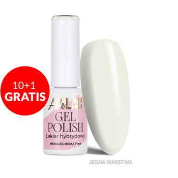 10 + 1 gratis LED/UV-Gel-Nagellack Whites W9 Ivory Milk AlleLac, frei von HEMA/Di-HEMA, 6 g