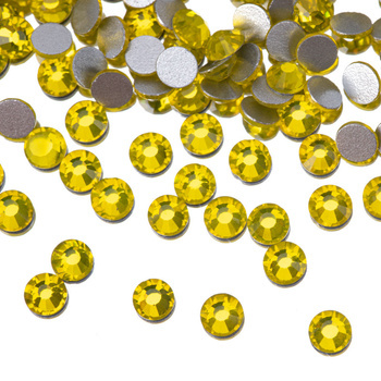 Glas-Strasssteine für Nägel SS10 Citrine ca. 50 Stück
