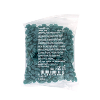 ItalWax Azulen Film Wax – Hartwachs in Tropfenform für die streifenfreie Haarentfernung bei niedrigen Temperaturen, 100 g