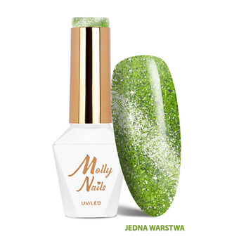 LED/UV-Gel-Nagellack Cat Eye Glacier Crush Nr. 250 Emerald Molly Nails HEMA/Di-HEMA-frei 8 g