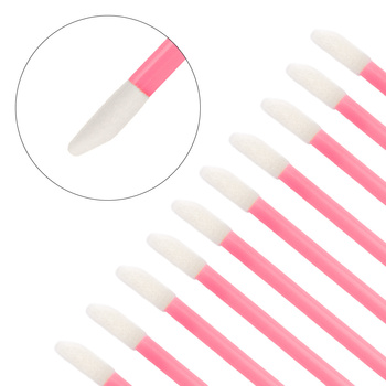 Professionelle fusselfreie Wimpern-Applikatoren, rosa, 50 Stück