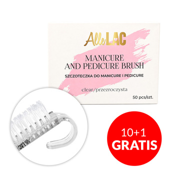 Kleine transparente Bürste für Maniküre und Staub AlleLac , 50 Stück