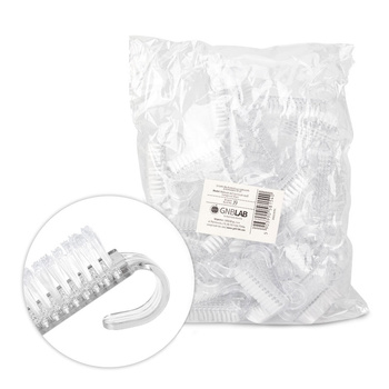 Kleine transparente Bürste für Maniküre und Staub, 50 Stück