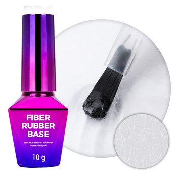 LED/UV-Grundierung mit Fasern von Molly Nails Rubber Fiber Base Clear 10 g