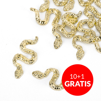 10+1 gratis: 3D-Nageldekorationen „Schlangen“ von Molly Nails, SZ-153, 10 Stück
