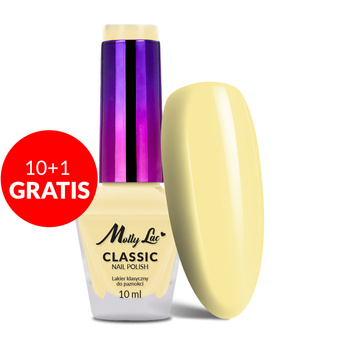 10 + 1 gratis – Klassischer Nagellack „Classic Nail Polish“ von MollyLac, Nr. 01, 10 ml