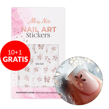 10 + 1 gratis 5D-Nagelaufkleber mit selbstklebenden Blumen MO-520 MollyNails