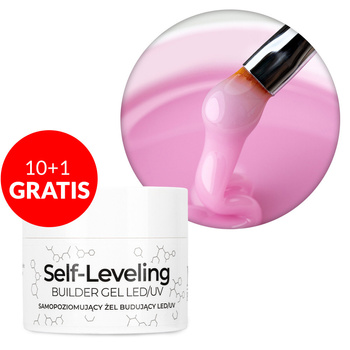 10 + 1 gratis Selbstnivellierendes Builder-Gel, hart, mitteldick, NTN Premium Soft Pink, HEMA/Di-HEMA-frei, 50 g