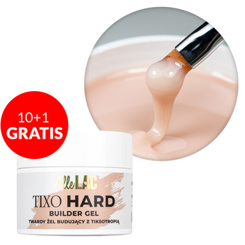 10 + 1 gratis: Hartes, thixotropes Nagelaufbaugel AlleLac Tixo Hard Builder Gel Light Nude 45 g