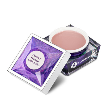 Gel de construction auto-nivelant pour ongles, LED/UV, Perfect French Milkshake, sans HEMA/Di-HEMA, 15 g