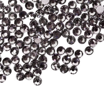 SS5 Black diamond glass nail rhinestones, approx. 50 pcs