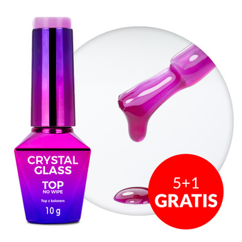 5+1 free Colorful top coat without washing Crystal Glass Molly Nails Purple HEMA/Di-HEMA Free 10g