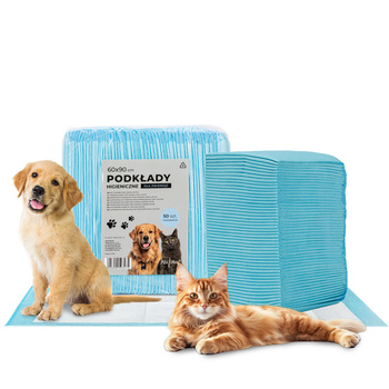 Absorbent mats for dogs, potty training, hygiene, cleanliness AlleMed 50 pcs. 60x90 cm blue