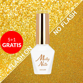 5+1 gratis Molly Nails Hybridlack Flashing Lights Neon Caribbean Crush HEMA/Di-HEMA-frei 8 g Nr. 641