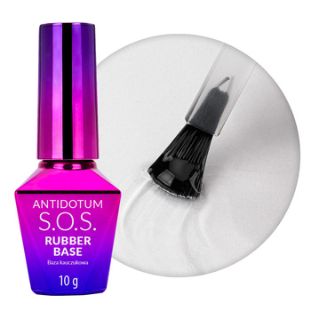 Rubber base for flexible nails, manicure, pedicure, for attaching decorations S.O.S. Antidotum Molly Nails Clear 10g