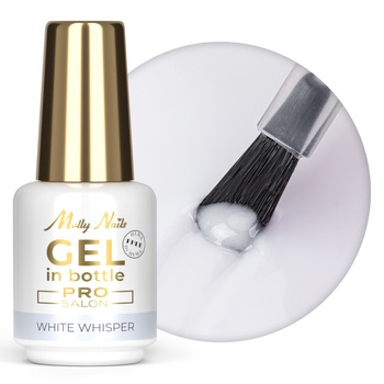 Формуючий гель у флаконі з пензликом Gel in Bottle Molly Nails Pro Salon White Whisper без HEMA/Di-HEMA, 15 г