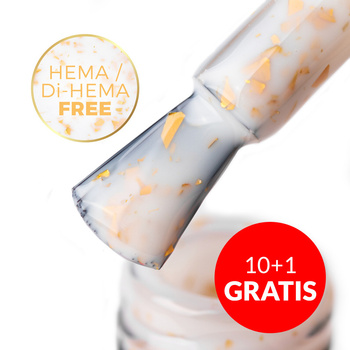 10+1 free Flakes Rubber Base Milk&Gold; MollyLac HEMA Free 10 grams