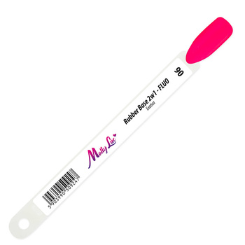 Campionario bastoncini Fluo Rubber Base 2 in 1 MollyLac Exotica senza HEMA/Di-HEMA n. 6