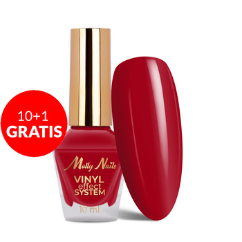 10+1 Free Classic Nail Polish STEP 2: Color Lacquer Vinyl Effect System MollyNails Red 10 ml