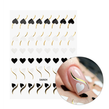 SWA04 Self-Adhesive Heart-Shaped Nail Stickers