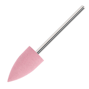 Gummifräser, rosa, geflammt, mit silbernem Schaft, G1020K