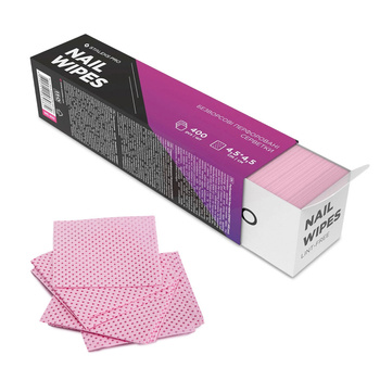Staleks Expert dust-free perforated cotton pads for nails, pink, 400 pcs